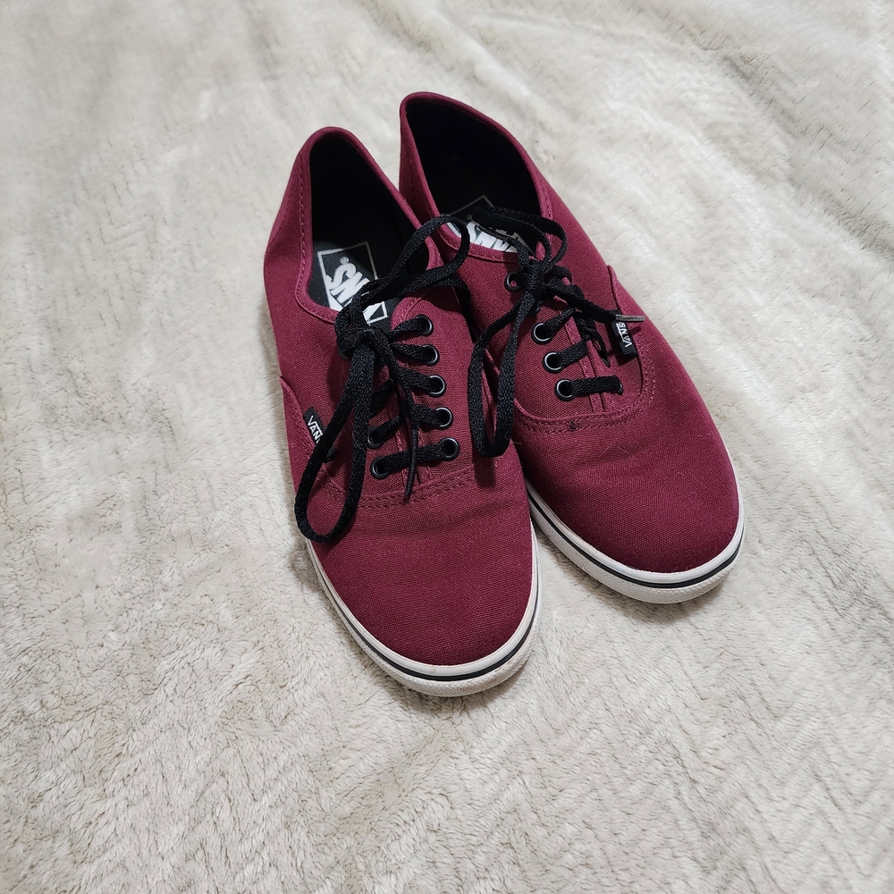 Van's Burgundy Canvas Sneakers Size 7